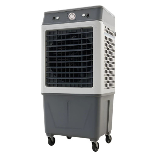 کولر آبی سلولزی چرخدار 2800 CFM مدل AC-2800 با گرید انرژی A، نحوه کنترل با کلید چرخشی، پر شدن مخزن کولر به صورت دستی، مناسب برای متراژ بین 30 تا 50 متر مربع
