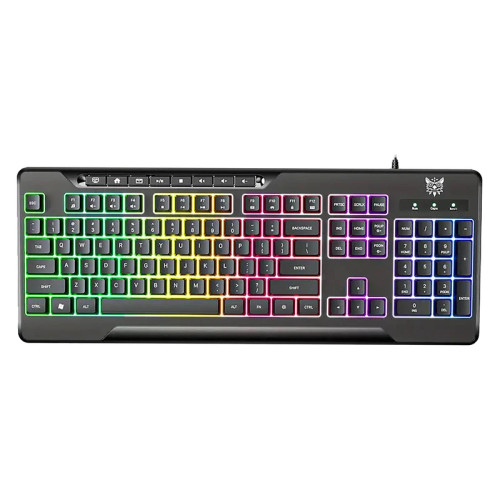 کیبورد گیمینگ اونیکوما مدل G32 با سوییچ ممبران، Full Size، نورپردازی صفحه کلید RGB، مقاوم در مقابل نفوذ مایعات، Anti-Ghosting