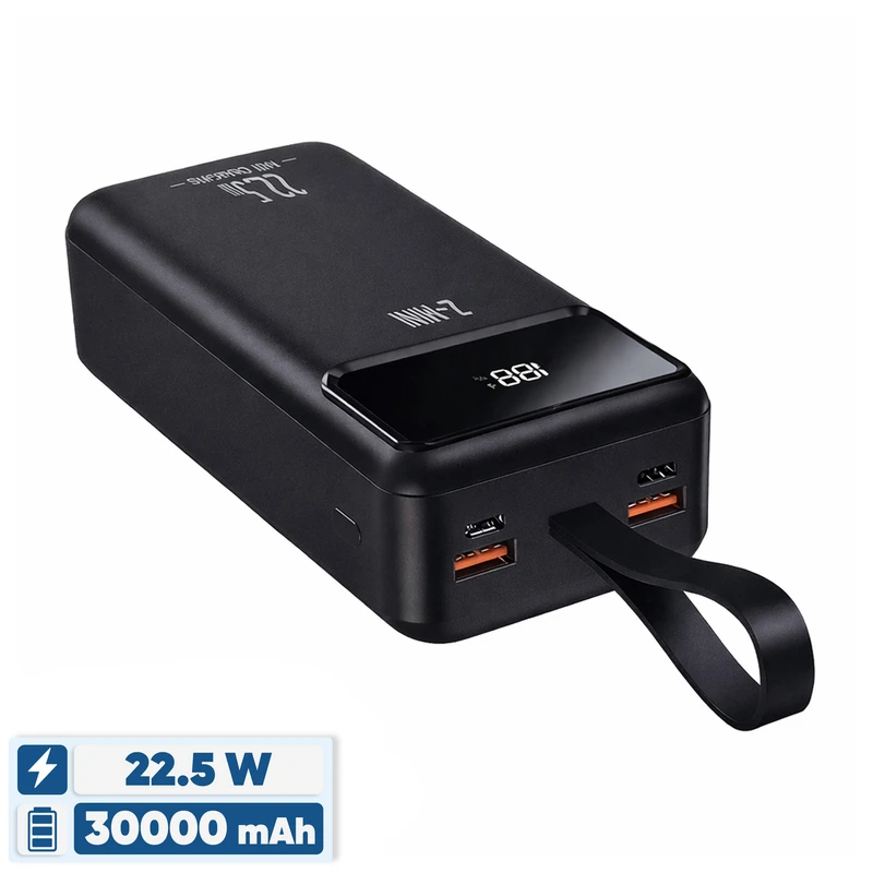 پاوربانک مدل 30000mah-22.5W ظرفیت 30000 میلی آمپر ساعت