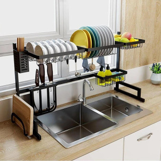 آبچکان و استند جاظرفی بالای سینک Hamertools 100، فلز با پوشش الکترواستاتیک کورهای، ضدزنگ و ضدخش، تحمل وزن تا 50 کیلوگرم، ابعاد 102×35×60 سانتیمتر