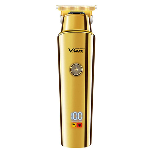 ماشین اصلاح موی سر و صورت وی جی آر مدل V-947 با تیغه استیل ضد زنگ، باتری لیتیوم یونی 2000 میلیآمپر، 500 دقیقه استفاده پس از شارژ، طراحی ارگونومیک و قابلیت اصلاح حجم زن