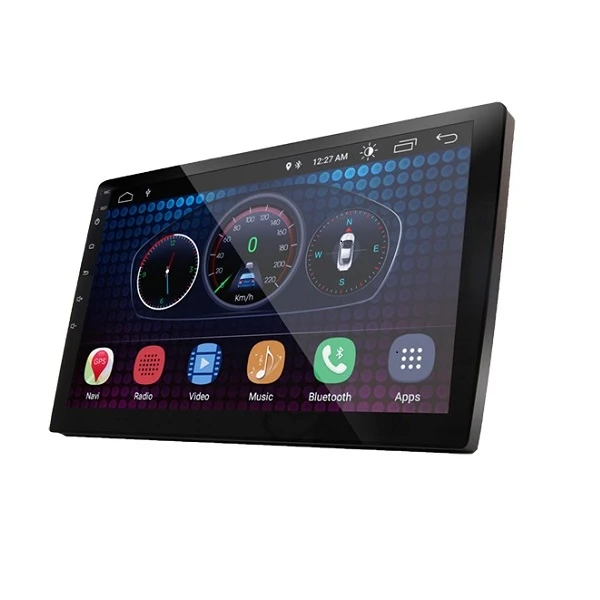 مانیتور خودرو 9 اینچ صفحه تاچ IPS مدل iPS M150 با پردازنده 4 هسته‌ای A7، حافظه داخلی 16 گیگابایت، رام 1 گیگابایت، سیستم عامل اندروید 9.1، جی پی اس فیزیکی، پورت USB چهار و شش پین، قابلیت Mirror Link و اتصال بلوتوث