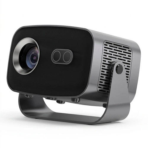 ویدئو پروژکتور مدل P1800 با کیفیت تصویر Full HD، اتصال بیسیم به گوشیهای اندروید و آیفون، وایفای نسل 6، 300 ANSI lumens و قابلیت چرخش 360 درجه، مناسب برای استفاده اداری و خانگی