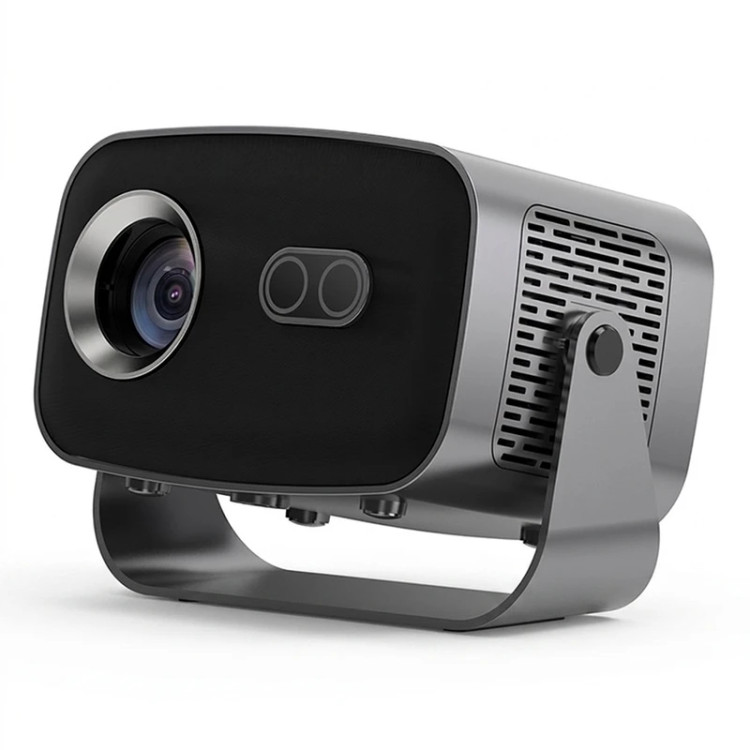 ویدئو پروژکتور مدل P1800 با کیفیت تصویر Full HD، اتصال بیسیم به گوشیهای اندروید و آیفون، وایفای نسل 6، 300 ANSI lumens و قابلیت چرخش 360 درجه، مناسب برای استفاده اداری و خانگی