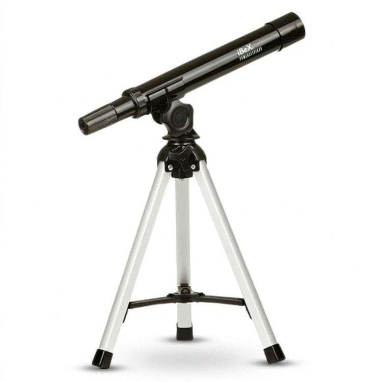 تلسکوپ آیبکس مدل Power Seeker 30، شکستی آپوکروماتیک با دهانه 30 میلیمتر و بزرگنمایی 25 برابر، دارای مقر سمتی ارتفاعی، چشمی هویگنس 20 میلیمتری و توان گردآوری نور 18 مرتبه، با قدر حدی 10 و سهپایه 30 سانتیمتری