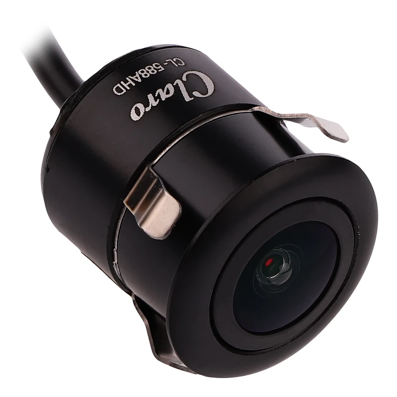 دوربین دنده عقب خودرو کلارو مدل CL-588AHD با وضوح 720P، زاویه دید 120 درجه، دید در شب و قاب نصب دو حالته با سیم کنترل تبدیل تصویر به CVBS