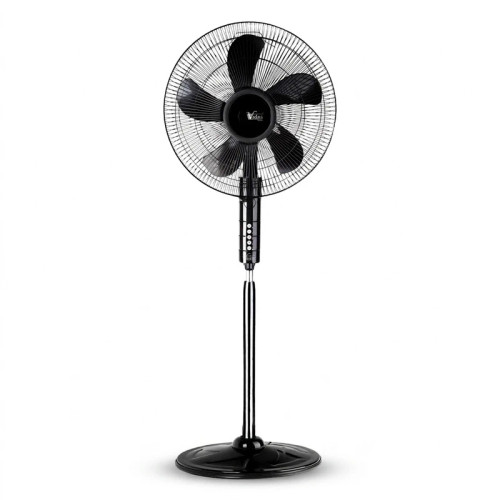 پنکه ایستاده ویداس مدل VIR-8013 با قابلیت تنظیم ارتفاع تا 100 سانتیمتر، توان 70 وات، 5 پره پلاستیکی، سرعت گردش تا 1400 دور در دقیقه و چهار تنظیم سرعت، مناسب برای محیطهای زیر 100 متر و کم صدا