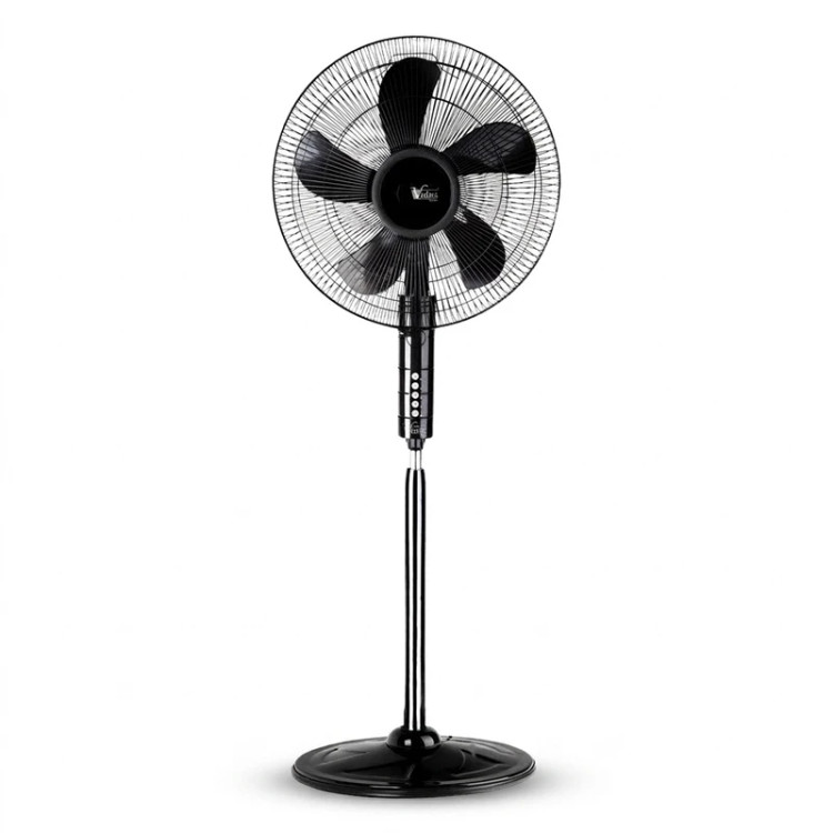 پنکه ایستاده ویداس مدل VIR-8013 با قابلیت تنظیم ارتفاع تا 100 سانتیمتر، توان 70 وات، 5 پره پلاستیکی، سرعت گردش تا 1400 دور در دقیقه و چهار تنظیم سرعت، مناسب برای محیطهای زیر 100 متر و کم صدا