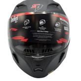 کلاه کاسکت فک متحرک استیل برد مدل SB21 BLACK به همراه طلق اضافه رنگی