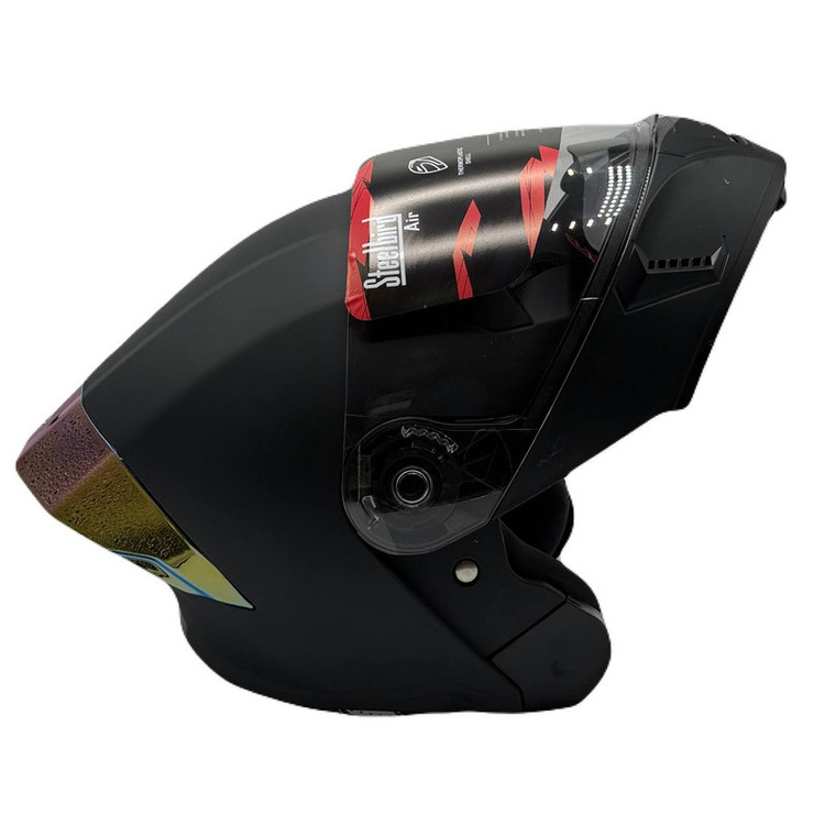 کلاه کاسکت فک متحرک استیل برد مدل SB21 BLACK به همراه طلق اضافه رنگی