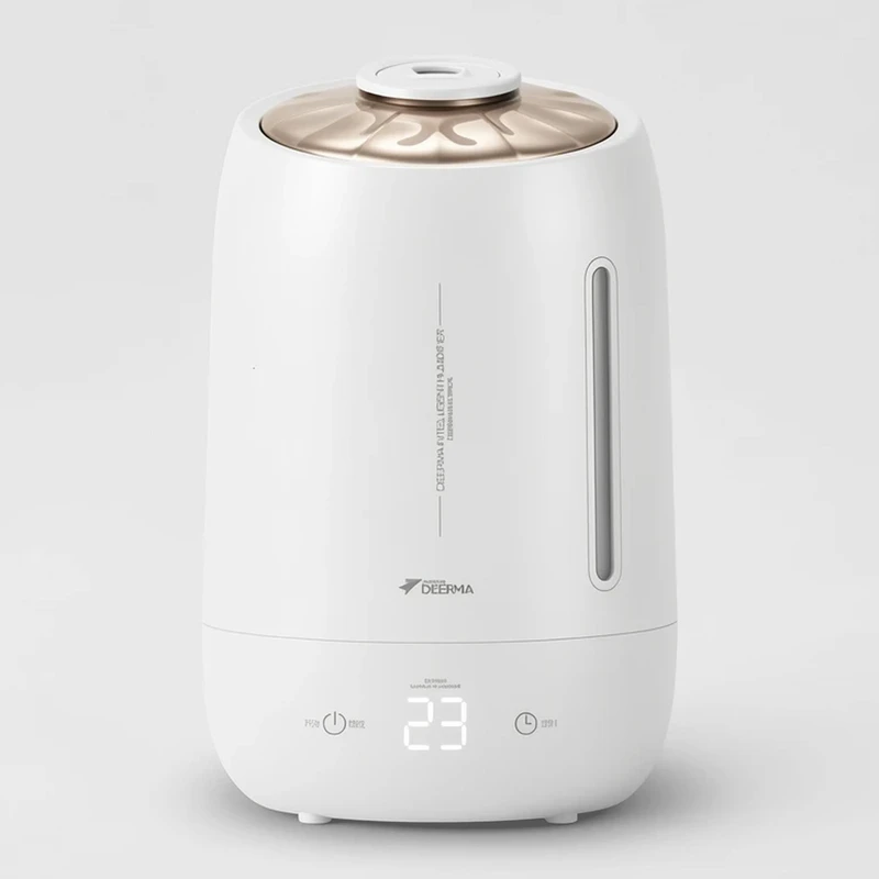 دستگاه بخور سرد درما مدل DEM-F600 با مخزن 5 لیتر، مناسب فضا تا 45 مترمربع، نمایشگر دیجیتال دما و بخاردهی، سه سطح بخاردهی قابل تنظیم، تایمر و خاموشی خودکار پس از اتمام آب
