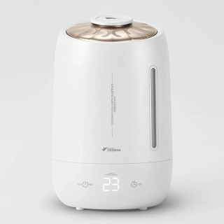 دستگاه بخور سرد درما مدل DEM-F600 با مخزن 5 لیتر، مناسب فضا تا 45 مترمربع، نمایشگر دیجیتال دما و بخاردهی، سه سطح بخاردهی قابل تنظیم، تایمر و خاموشی خودکار پس از اتمام آب