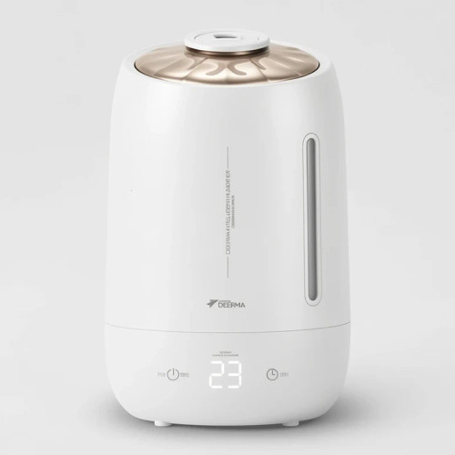 دستگاه بخور سرد درما مدل DEM-F600 با مخزن 5 لیتر، مناسب فضا تا 45 مترمربع، نمایشگر دیجیتال دما و بخاردهی، سه سطح بخاردهی قابل تنظیم، تایمر و خاموشی خودکار پس از اتمام آب