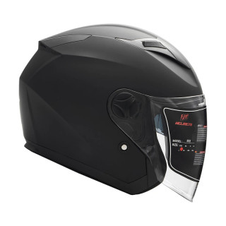 کلاه کاسکت بدون فک فلش مدل 868 matt black-white